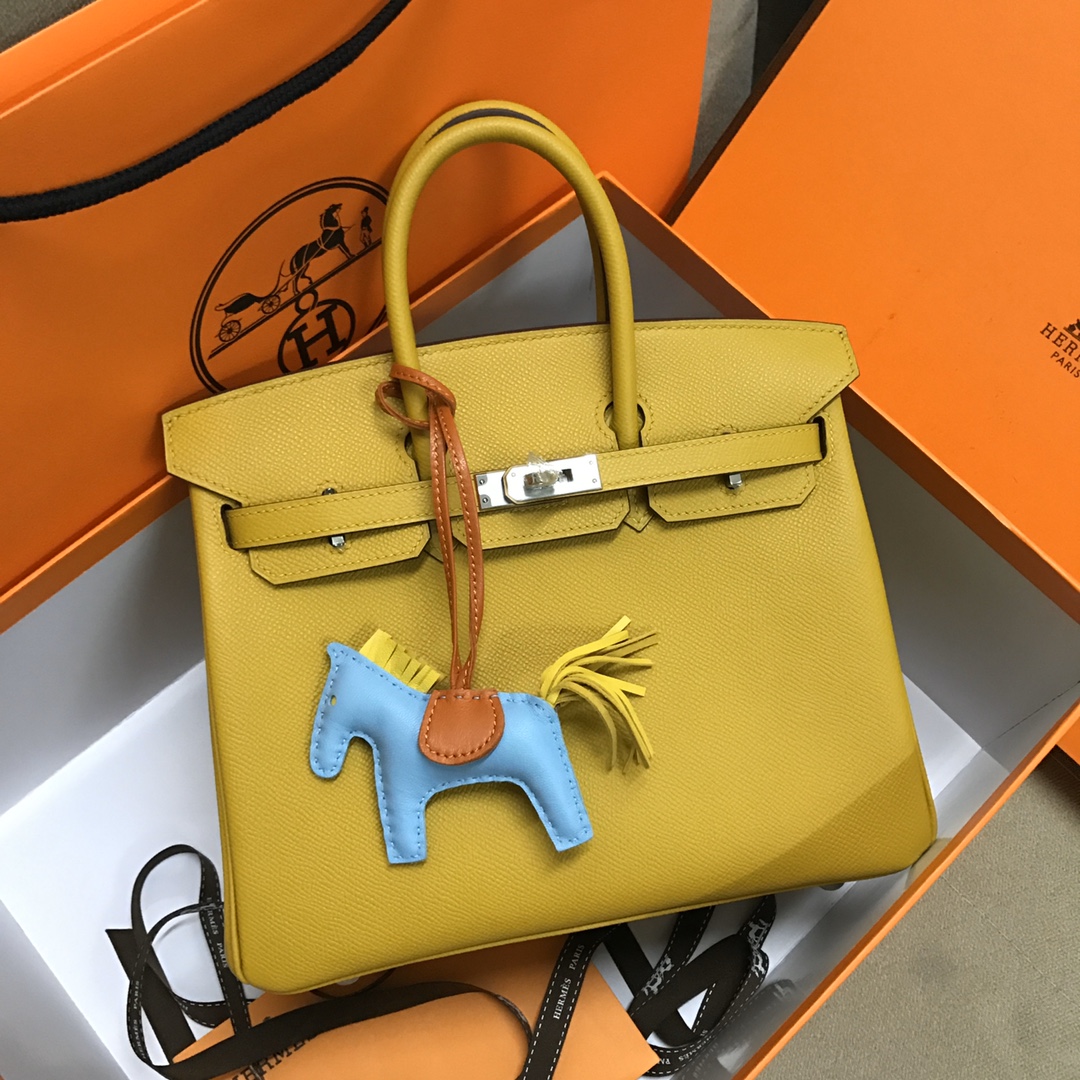 Hermes Birkin 25CM Epsom Leather Handbag Yellow